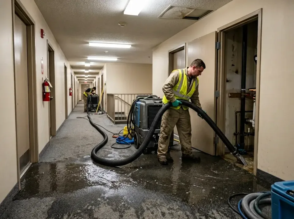 multi-unit-apartment-hallway-f-005 — frequently asked questions, Emergency Burst Pipe Water Extraction & Removal in Copperop…
